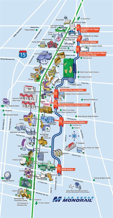 mgm grand monorail map